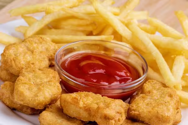 Chicken Nuggets mit Pommes